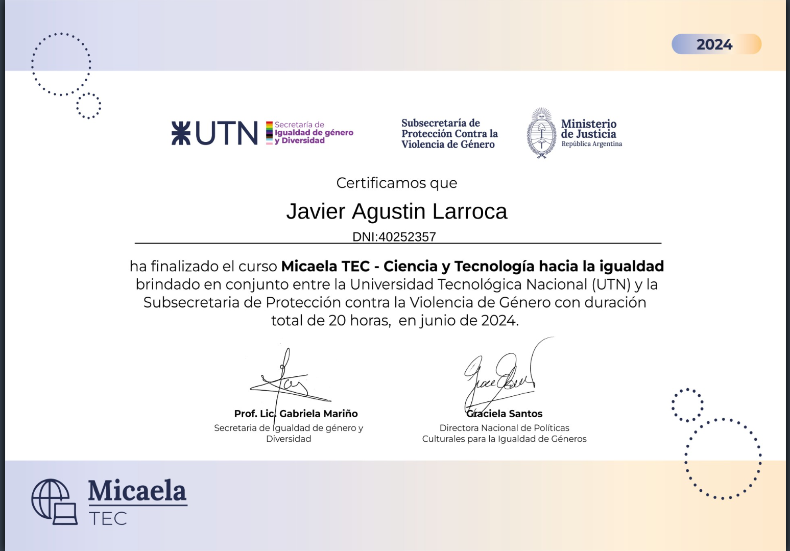 Micaela TEC - Ciencia y tecnología hacia la igualdad